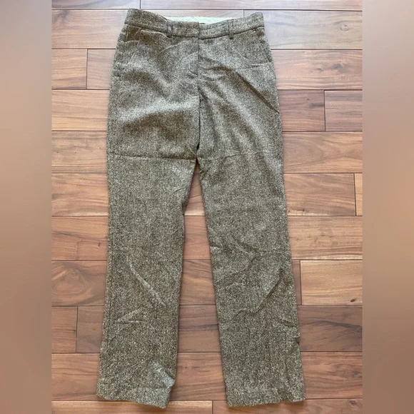 Theory Wool Blend Tweed Tailored Trouser Pants Size 0 - Picture 4 of 6